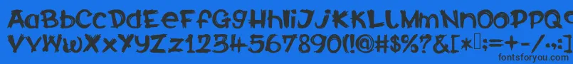 CalabarFirewood Font – Black Fonts on Blue Background