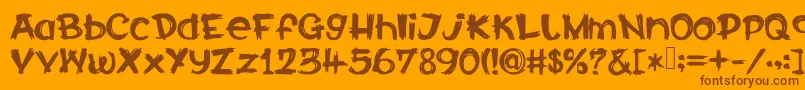 CalabarFirewood Font – Brown Fonts on Orange Background