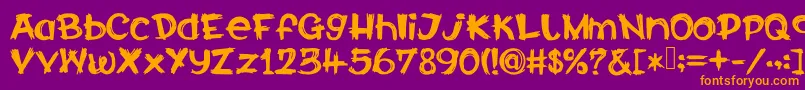 CalabarFirewood Font – Orange Fonts on Purple Background