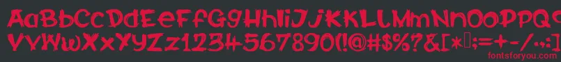 CalabarFirewood Font – Red Fonts on Black Background