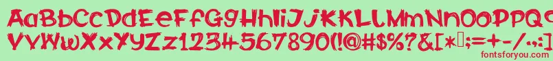 CalabarFirewood Font – Red Fonts on Green Background