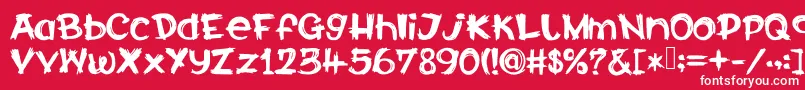 CalabarFirewood Font – White Fonts on Red Background