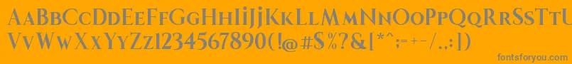 ThequeenRegular Font – Gray Fonts on Orange Background