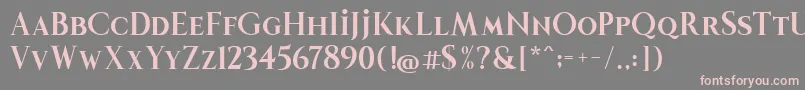Weitere Informationen zur ThequeenRegular-Schriftart ThequeenRegular-Schriftart – Rosa Schriften auf grauem Hintergrund