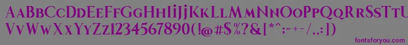 ThequeenRegular Font – Purple Fonts on Gray Background