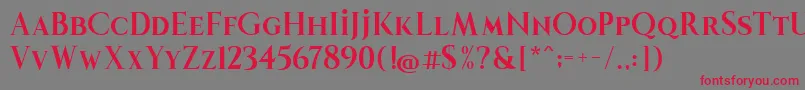 ThequeenRegular Font – Red Fonts on Gray Background