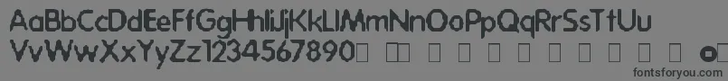 fuente AcidBath – Fuentes Negras Sobre Fondo Gris