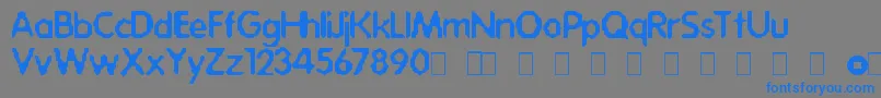 AcidBath-Schriftart – Blaue Schriften auf grauem Hintergrund