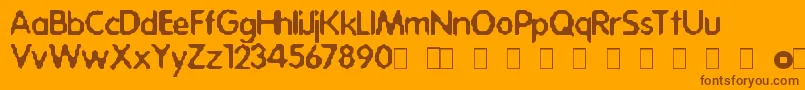 More about AcidBath Font AcidBath Font – Brown Fonts on Orange Background