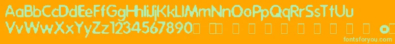 fuente AcidBath – Fuentes Verdes Sobre Fondo Naranja