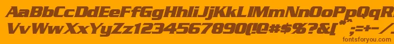 StraczynskiBoldItalic Font – Brown Fonts on Orange Background