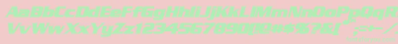 StraczynskiBoldItalic Font – Green Fonts on Pink Background