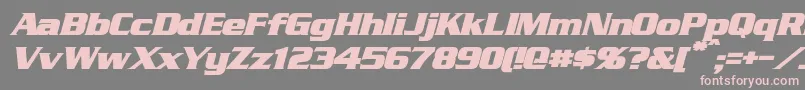 StraczynskiBoldItalic Font – Pink Fonts on Gray Background