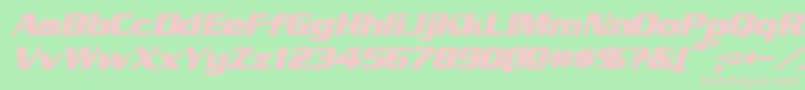 StraczynskiBoldItalic Font – Pink Fonts on Green Background