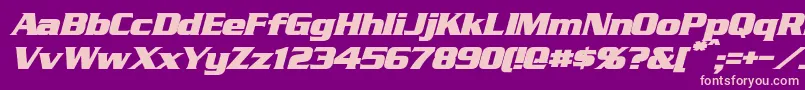 StraczynskiBoldItalic Font – Pink Fonts on Purple Background