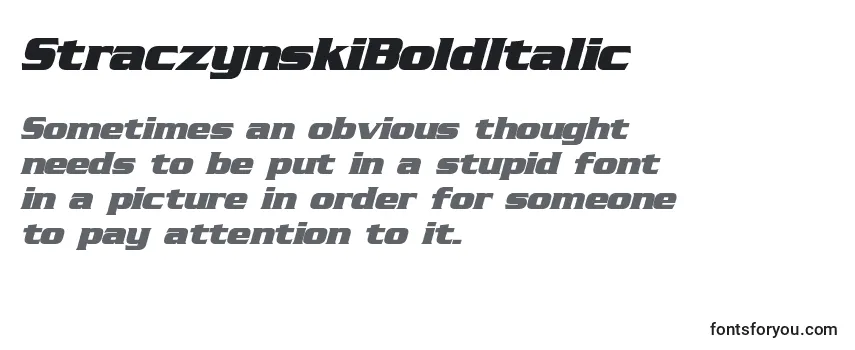 StraczynskiBoldItalic Font