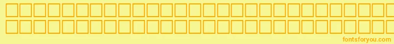NietzscheRegular-fontti – oranssit fontit keltaisella taustalla