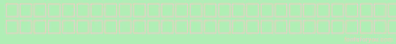 NietzscheRegular-fontti – vaaleanpunaiset fontit vihreällä taustalla