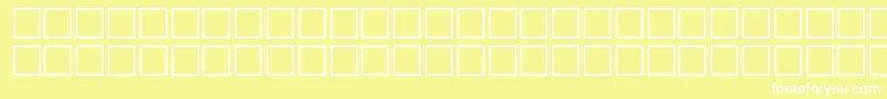 NietzscheRegular-fontti – valkoiset fontit keltaisella taustalla