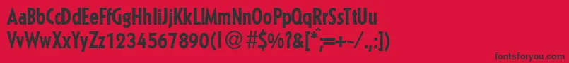 KabinconmeddbNormal Font – Black Fonts on Red Background