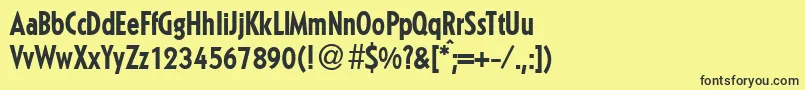 KabinconmeddbNormal Font – Black Fonts on Yellow Background