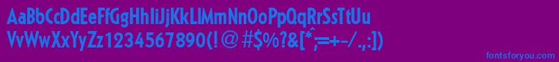 KabinconmeddbNormal Font – Blue Fonts on Purple Background