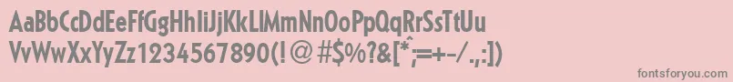 KabinconmeddbNormal Font – Gray Fonts on Pink Background