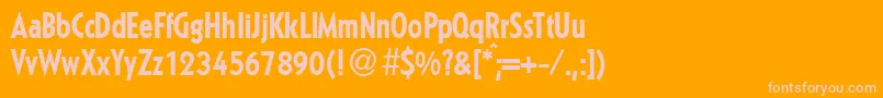 KabinconmeddbNormal Font – Pink Fonts on Orange Background