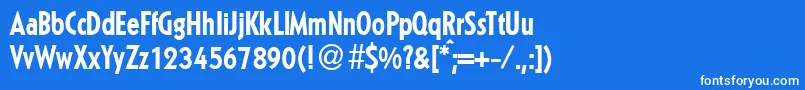 KabinconmeddbNormal Font – White Fonts on Blue Background