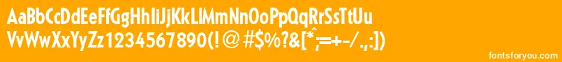 KabinconmeddbNormal Font – White Fonts on Orange Background