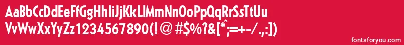 KabinconmeddbNormal Font – White Fonts on Red Background