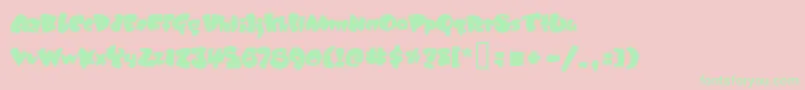 Jellb Font – Green Fonts on Pink Background