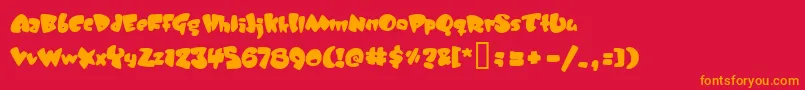 Jellb Font – Orange Fonts on Red Background