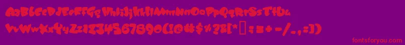 Jellb Font – Red Fonts on Purple Background