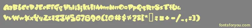 Jellb Font – Yellow Fonts on Gray Background