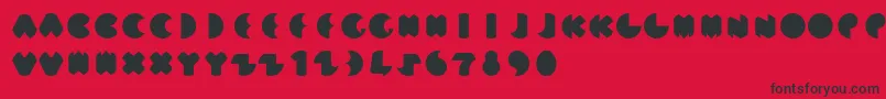 MunRegular Font – Black Fonts on Red Background