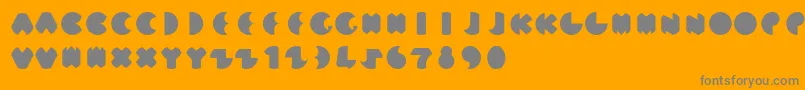 MunRegular Font – Gray Fonts on Orange Background