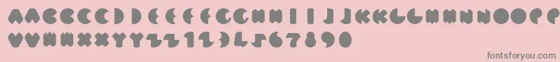 MunRegular Font – Gray Fonts on Pink Background