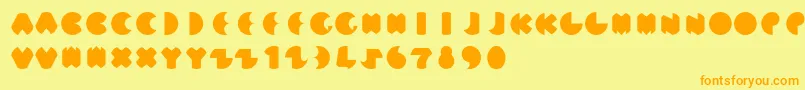 MunRegular Font – Orange Fonts on Yellow Background