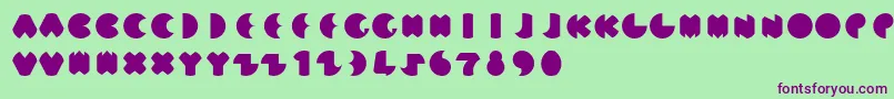 MunRegular Font – Purple Fonts on Green Background