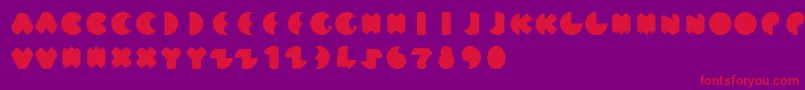 MunRegular Font – Red Fonts on Purple Background