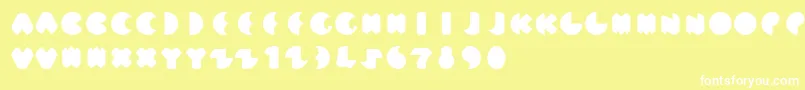 MunRegular Font – White Fonts on Yellow Background