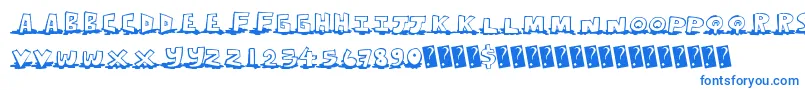 Leakingtype Font – Blue Fonts on White Background