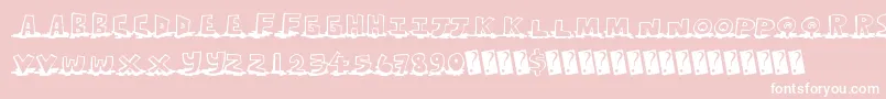 Leakingtype Font – White Fonts on Pink Background