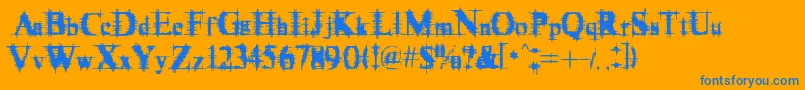 fuente Cymptum – Fuentes Azules Sobre Fondo Naranja