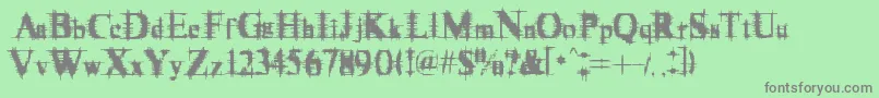 Cymptum Font – Gray Fonts on Green Background