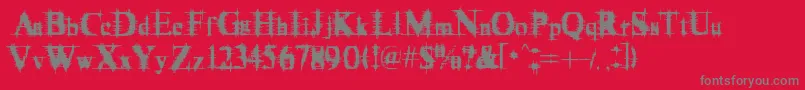 Cymptum Font – Gray Fonts on Red Background
