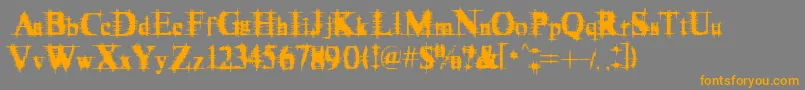 Cymptum Font – Orange Fonts on Gray Background