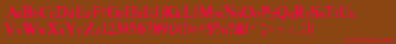 Cymptum Font – Red Fonts on Brown Background