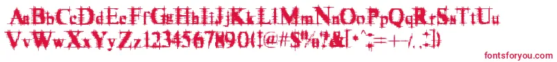Cymptum Font – Red Fonts on White Background